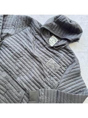 Grunt Style Quilted Puffy Hoodie Mens XL Gray Tactical Military Pullover Jacket